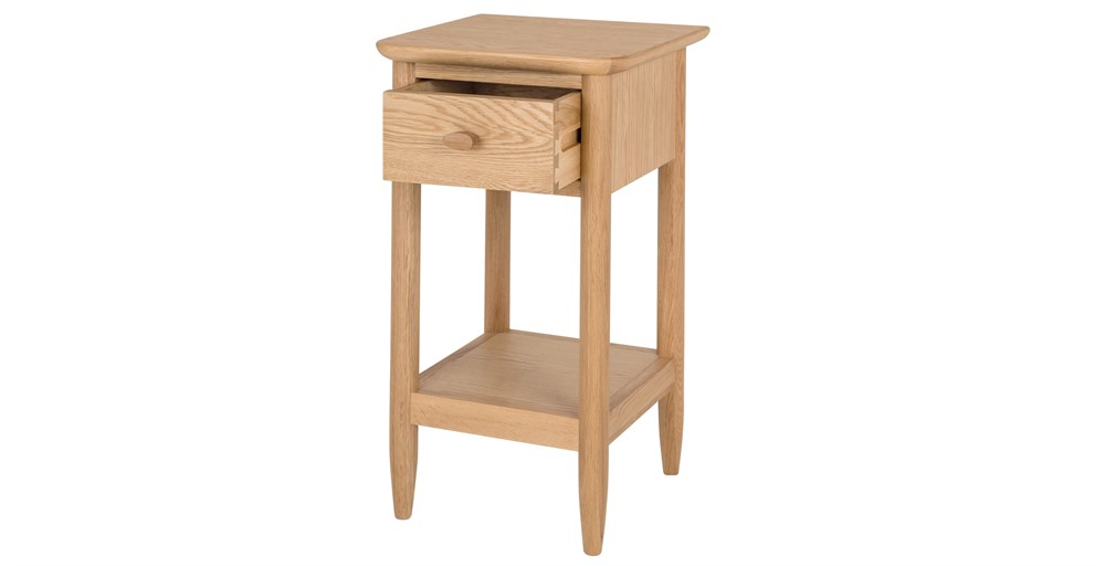 Teramo Compact Bedside Table Feather Black Teramo Compact Bedside Table